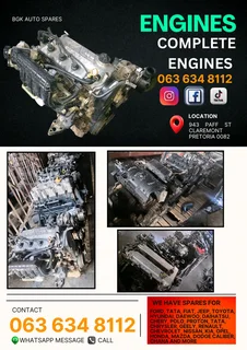 Complete Engines for sale Contact me for the prices 0636348112
