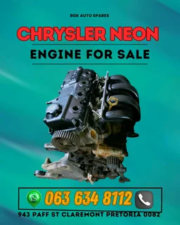 Chrysler neon engine for sale Contact me for the prices 061 535 0116