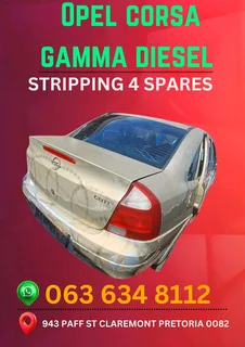 Opel corsa gamma diesel stripping for spares Call or WhatsApp me 063 149 6230