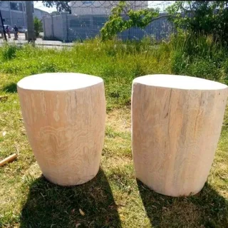 Handmade Wooden Sculptures Stools And Side Tables