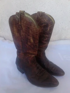 Authentic Leather &#34;ROGER&#34; Texas Alligator Cowboy Boots (USA Size 11)