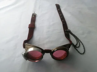 SteamPunk Goggles handcrafted from "The Little Hattery" Couture