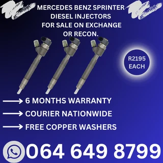 Mercedes Sprinter Bosch diesel injectors for sale on exchange with 6 months warranty