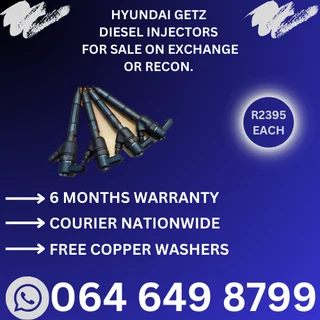 Hyundai Getz diesel injectors for sale on exchange 6 months warranty