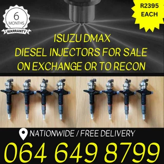 Isuzu Dmax diesel injectors for sale on exchange with a 6 months warranty.