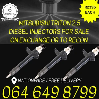 Mitsubishi Triton diesel injectors for sale on exchange with 6 months warranty.