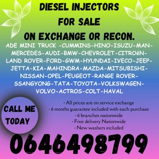 Diesel injectors for sale on exchange we sell on exchange or to recon.