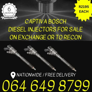Chevrolet Captiva diesel injectors for sale on exchange 6 months warranty.