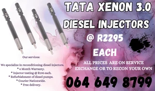 Tata Xenon 3.0 Diesel Injectors For Sale 6 Months Warranty