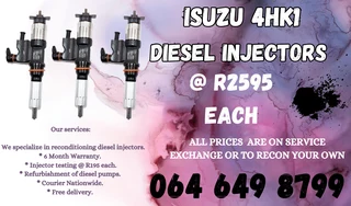 Isuzu 4hk1 Diesel Injectors For Sale With Warranty