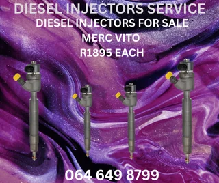 Merc Vito Bosch Diesel Injectors For Sale With Copper Washers
