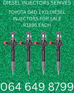 Toyota D4d 1kd Diesel Injectors With Copper Washers For Sale