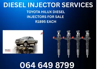 Toyota Hilux Diesel Injectors For Sale With 6 Monts Warranty