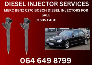 MERC BENZ C220&amp;C270 BOSCH DIESEL INJECTORS FOR SALE ON EXCHANGE WITH WARRANTY