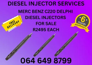 Merc Benz C220 & C270 Delphi Diesel Injectors For Sale With Copper Washers And 6 Months Warranty