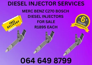 MERC BENZ C220 &amp; C270 BOSCH DIESEL INJECTORS FOR SALE ON EXCHANGE WITH 6 MONTHS WARRANTY