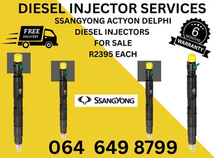 Ssangyong Actyon Delphi Diesel Injectors With Washers For Sale 6 Months Warranty Included