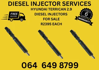 Hyundai Terrican 2.9 Diesel Injectors With Copper Washers For Sale 6 Months Warranty Included