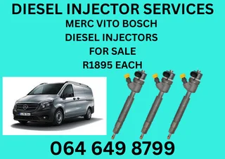 Merc Vito Bosch Diesel Injectors For Sale With Copper Washers