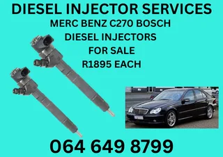 MERC BENZ C220 &amp; C270 BOSCH DIESEL INJECTORS WITH COPPER WASHERS FOR SALE OR RECON YOUR OWN
