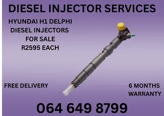 Hyundai H1 Delphi Diesel Injectors With Washers For Sale Or Recon Your Own Warranty Included
