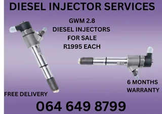 Gwm 2.8 Diesel Injectors For Sale With 6 Months Warranty