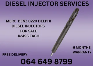 Merc Benz C220 & C270 Delphi Diesel Injectors For Sale On Exchange Copper Washers Included