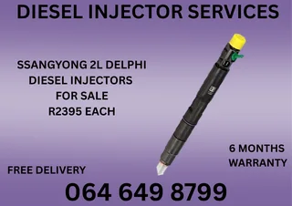 Ssangyong 2l Delphi Diesel Injectors For Sale Or Recon Your Own Warranty Included