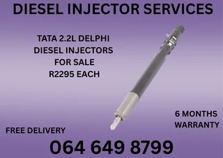 Tata 2.2l Delphi Diesel Injectors With Copper Washers For Sale 6 Months Warranty Included