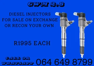 Gwm 2.8 Diesel Injectors With Copper Washers For Sale