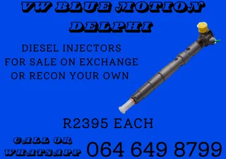 Vw Blue Motion Delphi Diesel Injectors For Sale With 6 Months Warranty