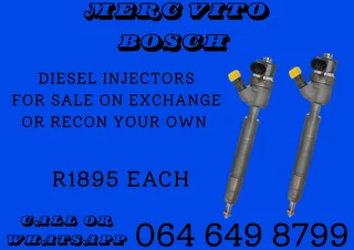 Merc Vito Bosch Diesel Injectors For Sale