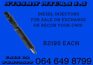 Nissan Micra 1.5 Diesel Injectors For Sale With Warranty