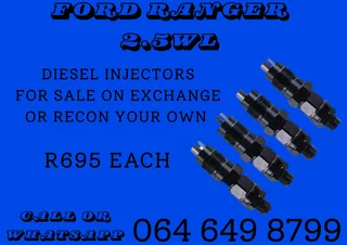 Ford Ranger 2.5wl Diesel Injectors For Sale On Exchange Or Recon Your Own With Warranty