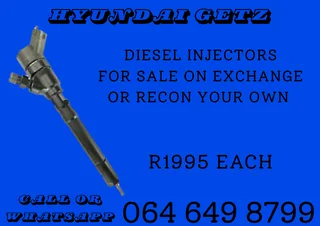 We Can Recon Your Hyundai Getz Diesel Injectors With 6 Months Warranty