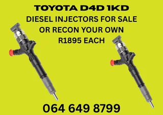 Toyota D4d 1kd Diesel Injectors With Copper Washers For Sale