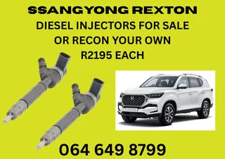 Ssangyong Rexton Diesel Injectors With Washers For Sale Or Recon Your Own 6 Months Warranty Included