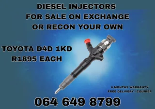 Toyota D4d 1kd Diesel Injectors For Sale On Exchange Or Recon Your Own With Copper Washers