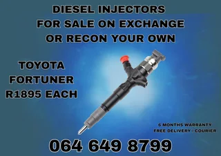 Toyota Fortuner Diesel Injectors For Sale On Exchange Or Recon Your Own 6 Months Warranty Included