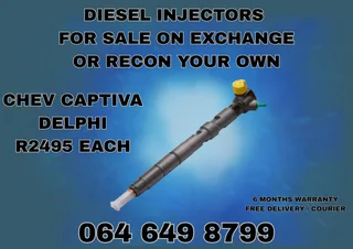 Chev Captiva Delphi Diesel Injectors With Copper Washers For Sale Or Recon Your Own