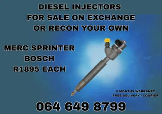 Merc Sprinter Bosch Diesel Injectors For Sale On Exchange Or Recon Your Own Warranty Included