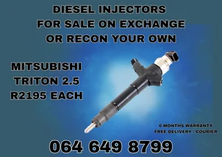 Mitsubishi Triton 2.5 Diesel Injectors For Sale On Exchange Or Recon Your Own With 6 Months Warranty