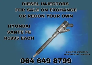 Hyundai Sante Fe Diesel Injectors For Sale Or Recon Your Own 6 Months Warranty Included