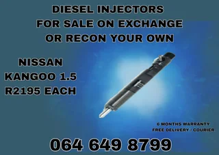 Nissan Kangoo 1.5 Diesel Injectors For Sale On Exchange Or Recon Your Own With 6 Months Warranty