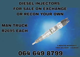 Man Truck Diesel Injectors For Sale On Exchange With Copper Washers And 6 Months Warranty