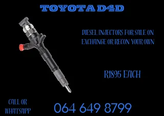Toyota D4d Diesel Injectors For Sale On Exchange Or Recon Your Own