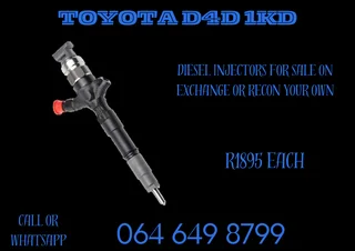 Toyota D4d 1kd Diesel Injectors For Sale On Exchange Or Recon Your Own Copper Washers Included