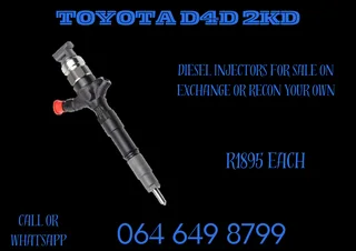 Toyota D4d 2kd Diesel Injectors For Sale On Exchange Or Recon Your Own Warranty Included