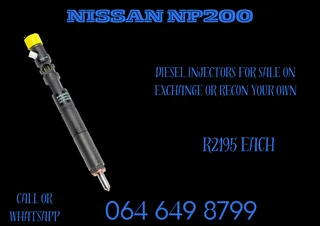 Nissan Np200 Diesel Injectors For Sale Or Recon Your Own 6 Months Warranty Included