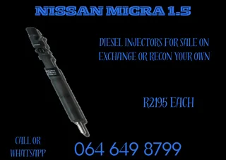 Nissan Micra 1.5 Diesel Injectors For Sale Copper Washers Included